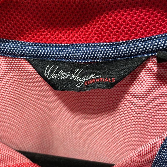 Walter Hagan size medium men’s short sleeve golf shirt red pattern ⛳️🏌🏾‍♂️ - Picture 4 of 6